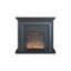Foyer électrique en bois massif gris Drak-1024405708