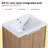 24" Single Sink Wall Mounted Bathroom Vanity,Floating Vanity With 2 Doors and White Resin Top