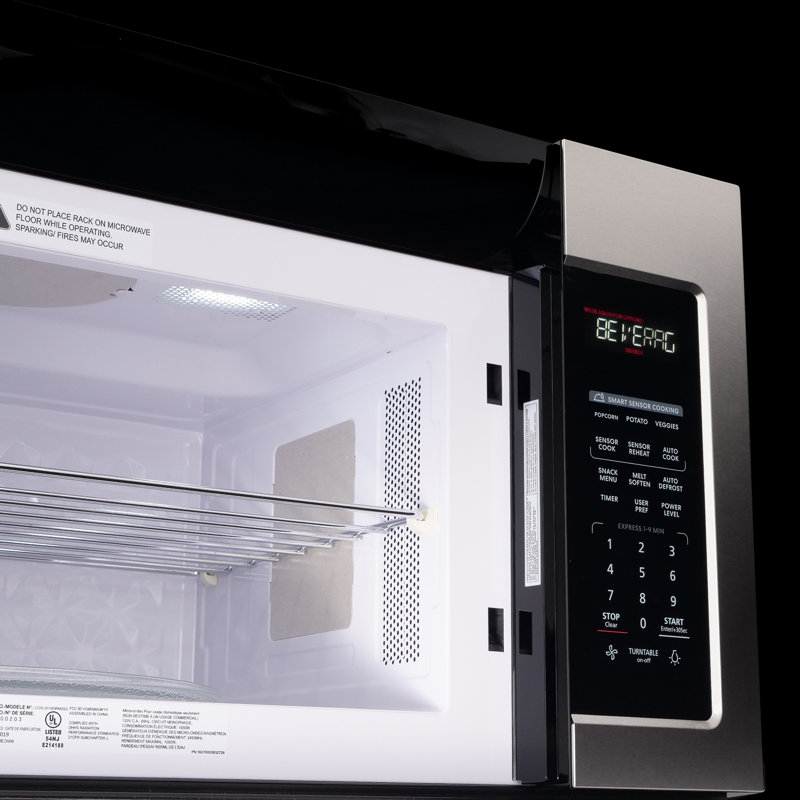 Cosmo 30 po Collection Stellar 1,9 pi³ Four à micro-ondes à hotte intégrée en acier inoxydable