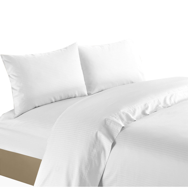 Ensemble de draps en satin de coton de qualité égyptienne 1200 fils , Ensemble de draps pour lit simple + drap-housse +