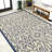 Deilani Vintage Filigree Textured Weave Navy/Beige Indoor/Outdoor Rug-653223987