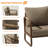 Modern 6-Piece Outdoor PE Rattan Patio Conversation Set with Steel Frame, Includes 3-Seat Sofa, Loveseat, 2 Armchairs, and 2 Coffee Tables for Backyard, Garden, Brown-1767064731