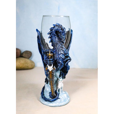 Ruth Thompson Elemental Dragon Alpha Blade Sword Glass Wine Goblet Chalice Cup
