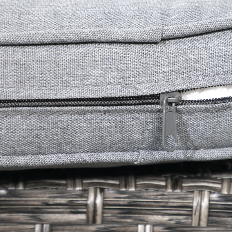 Chaise d'extérieur courbée avec coussins Gregory