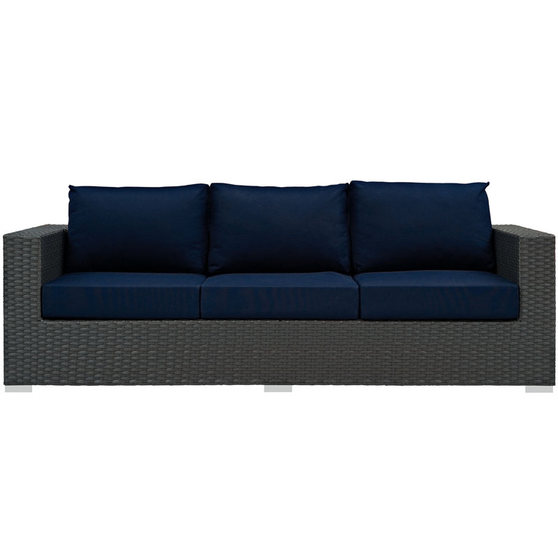 Canapé d'extérieur Modway Sunbrella, Toile bleu marine Sunbrella®