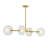 Kildare 4 - Light Brushed Gold Kitchen Island Pendant