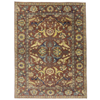 Apeksha Oriental Handmade Hand-Knotted Rectangle 7'10"" x 10'4"" Wool Area Rug in Red -  Darby Home Co, 9872631BA6FC49ECB861046BD620A4CC