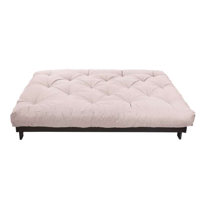 Matelas de futon en coton Maeder, Rosé, 8 po
