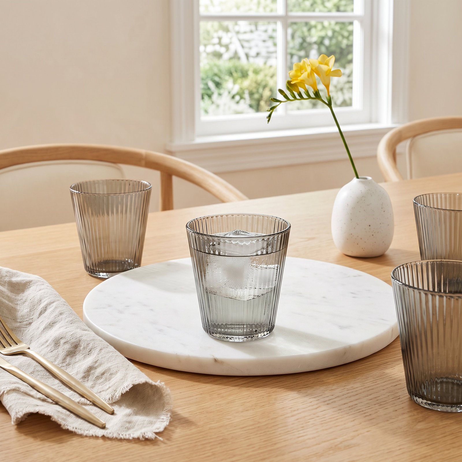Grand Cru Nouveau Ribbed Drinking Glass