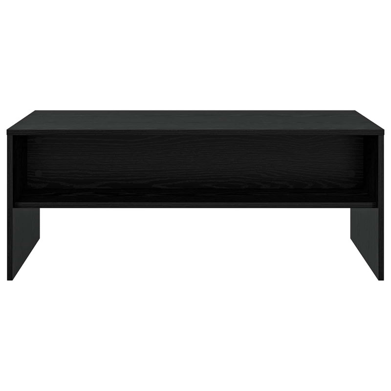 Coffee Table with Storage, Black Oak