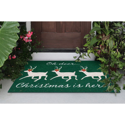 Yusuke Non-Slip Christmas Outdoor Doormat