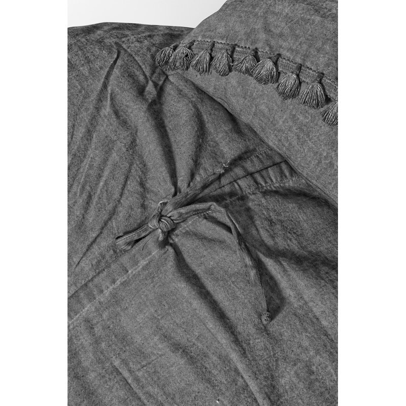 Tjard Duvet Cover Set with Pillowcases Included, Anthracite