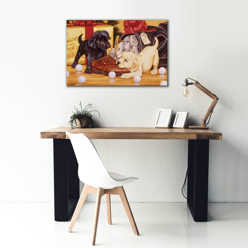 «Lab Golf» par Christopher Nick, art mural sur toile, H 26 po x l 40 po