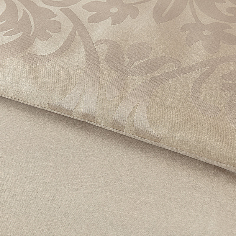 Royale Jacquard Floral 7 Piece Comforter Set, California King Comforter + 6 Additional Pieces, Champagne