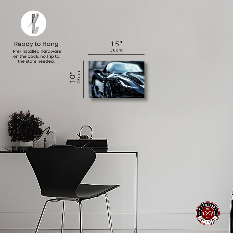 Art mural «Elegance In Speed Sport Car Man» par Notoriart, Toile tendue, H 10 po x l 15 po