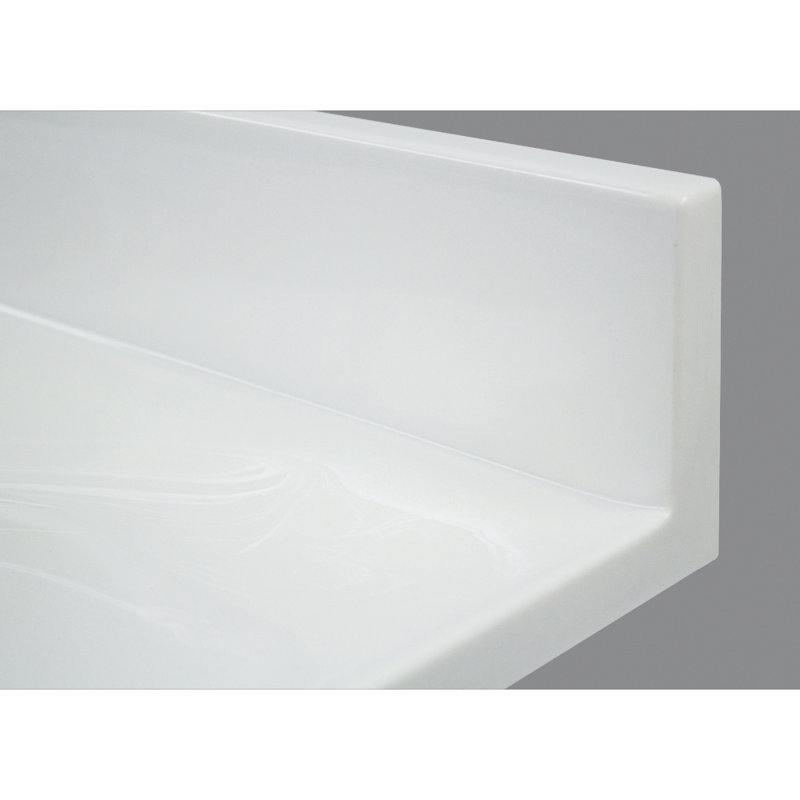 Dessus de salle de bain simple 25 po meuble-lavabo, Blanc cassé