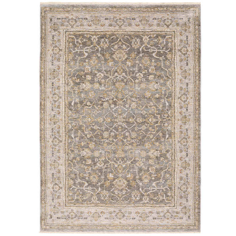 Tapis oriental beige / gris Atherine, Rectangle 9 pi 10 po x 12 pi 11 po