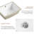16" White Porcelain Undermount Bathroom Sink