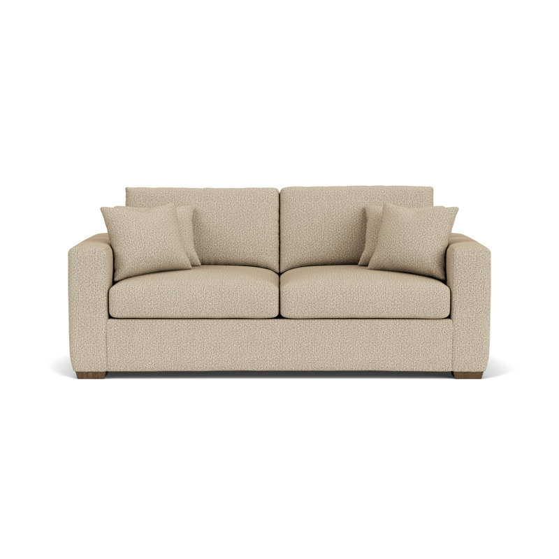 Canapé à accoudoirs carrés 83 po, Polypropylène beige / oléfine