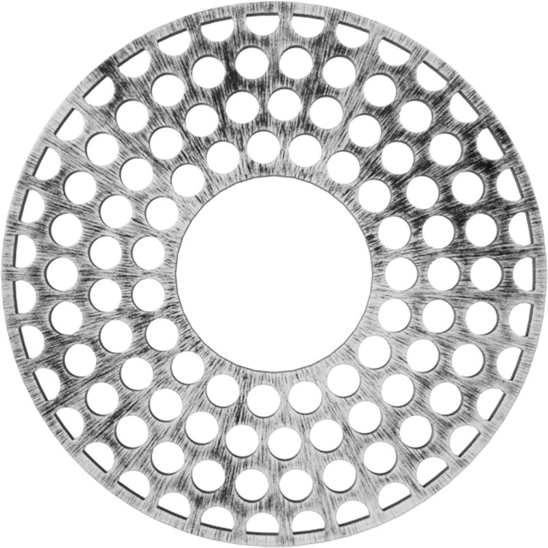 34 po x 34 po x 12 3/8 po x P 1 po, médaillon de plafond en PVC de qualité architecturale, étain antique, Étain antique