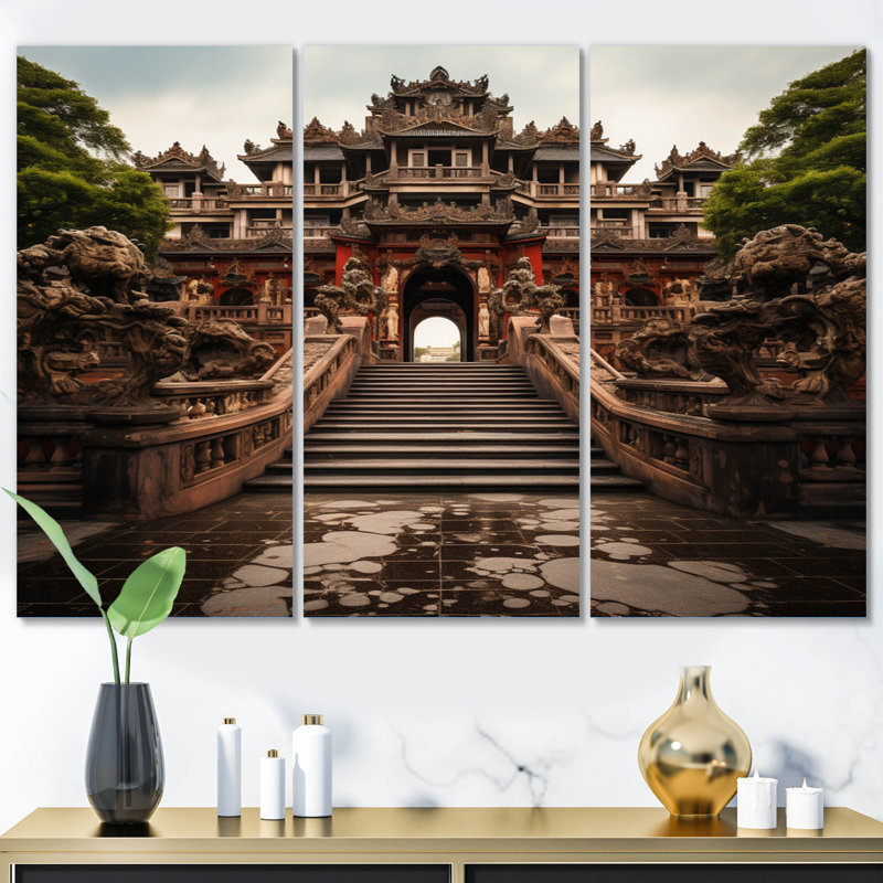 «Vietnam Hue Imperial City I», ensemble d'art mural sur toile, H 28 po x l 36 po x P 1 po