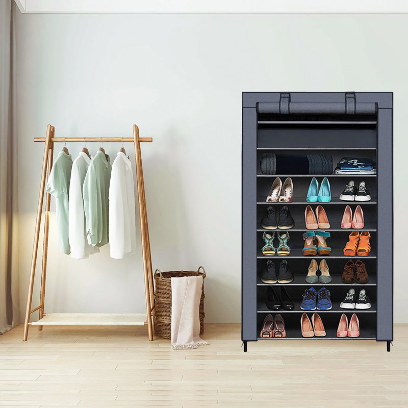 45 Pair Shoe Rack, Grey