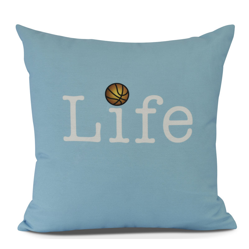Housse et insert de coussin carré Goals, Gourds and Gatherings, H 20 po x l 20 po, Bleu