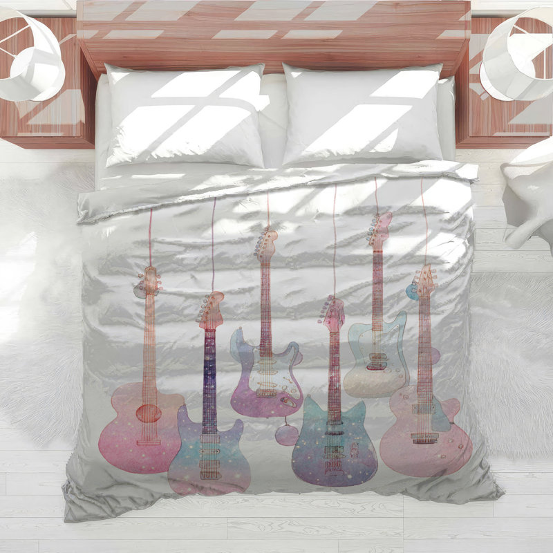 Édredon Watercolor Guitare Collection, Lit simple