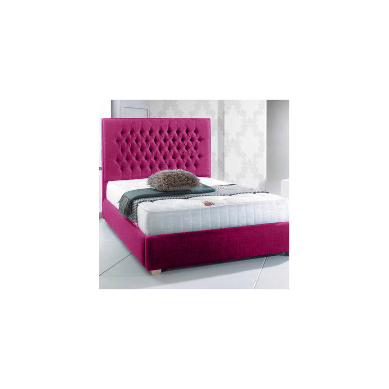Upholstered Bed, Pink, Small Double (4')
