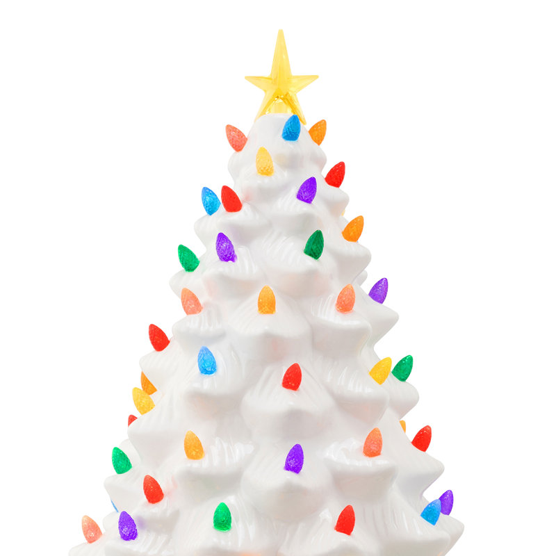 18" Nostalgic Ceramic Tree, White
