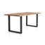 Alam Acacia Solid Wood Top Metal Base Dining Table-64316943