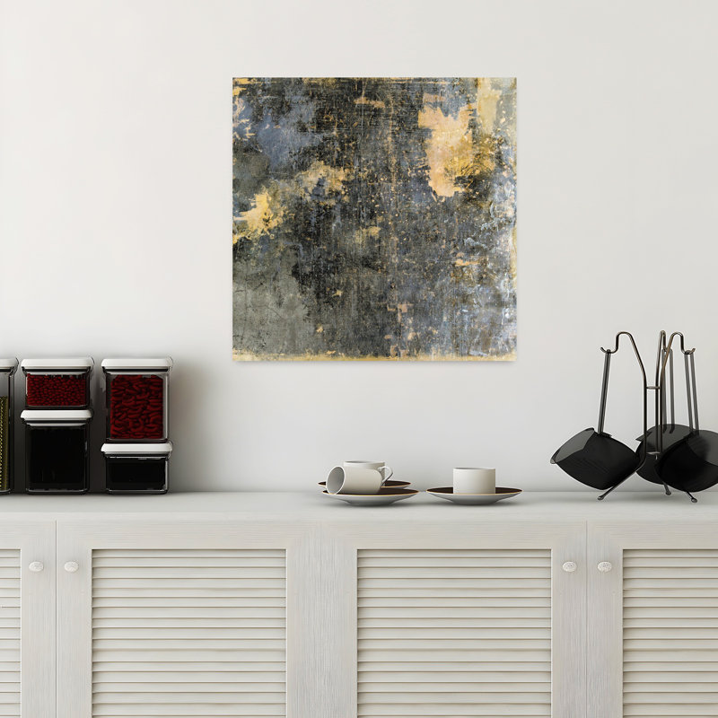 Pompéi, art abstrait contemporain, H 18 po x l 18 po