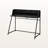 Hildon Black Finish with Hutch Computer Desk with Metal Leg, 39.12" H X 47.02" W X 23.52" D