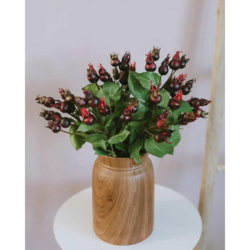 Artificial Montana Rose Hip 23.5", Red, 18" H x 6" W