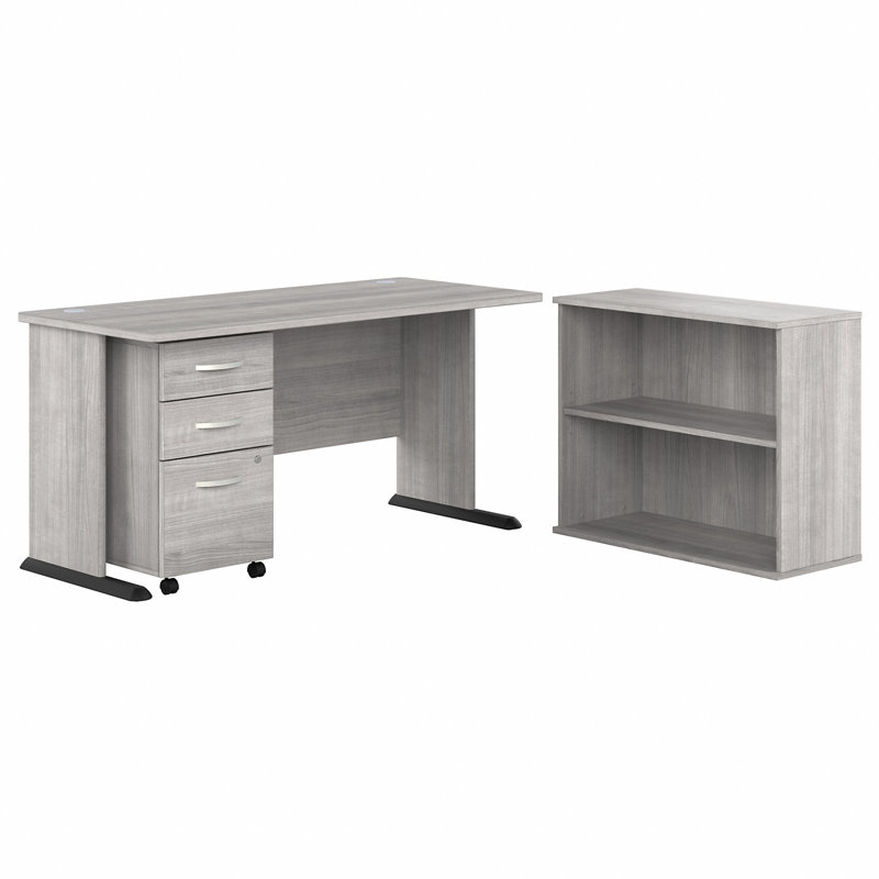 Ensemble de bureau d'ordinateur Studio A, Gris platine