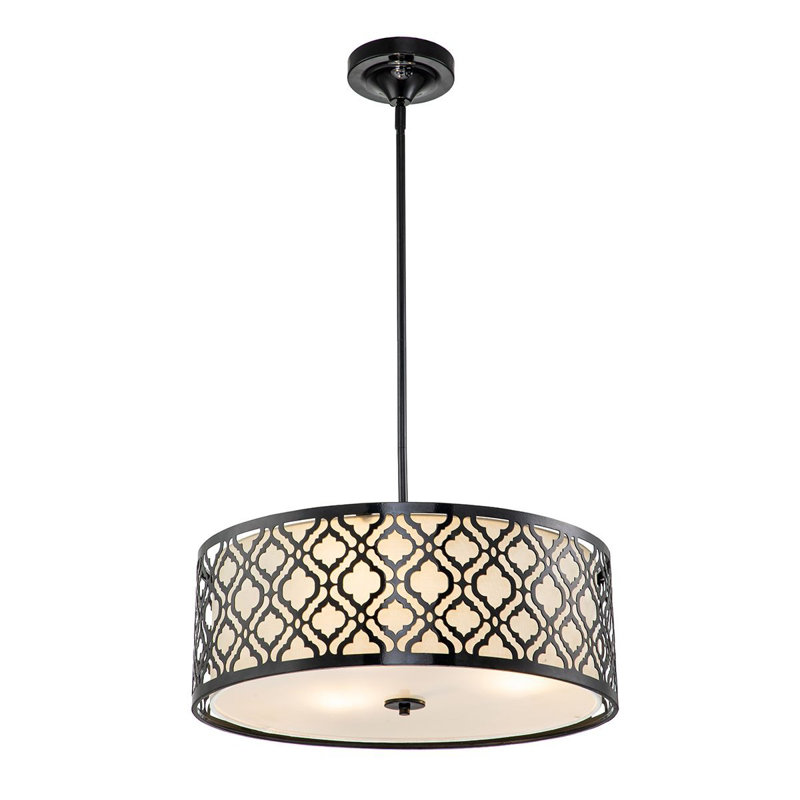 Grand luminaire suspendu Arabella en noir