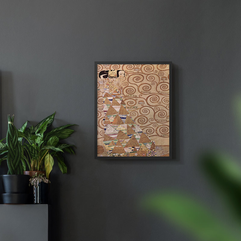 Gustav Klimt - encadré, H 14 po x l 11 po, Noir