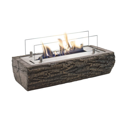 Macey Metal Bio-Ethanol Tabletop Fireplace with Flame Guard