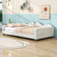 Wood Upholstered Daybed with Cloud-Shaped Backrest-1181006149-1190992768