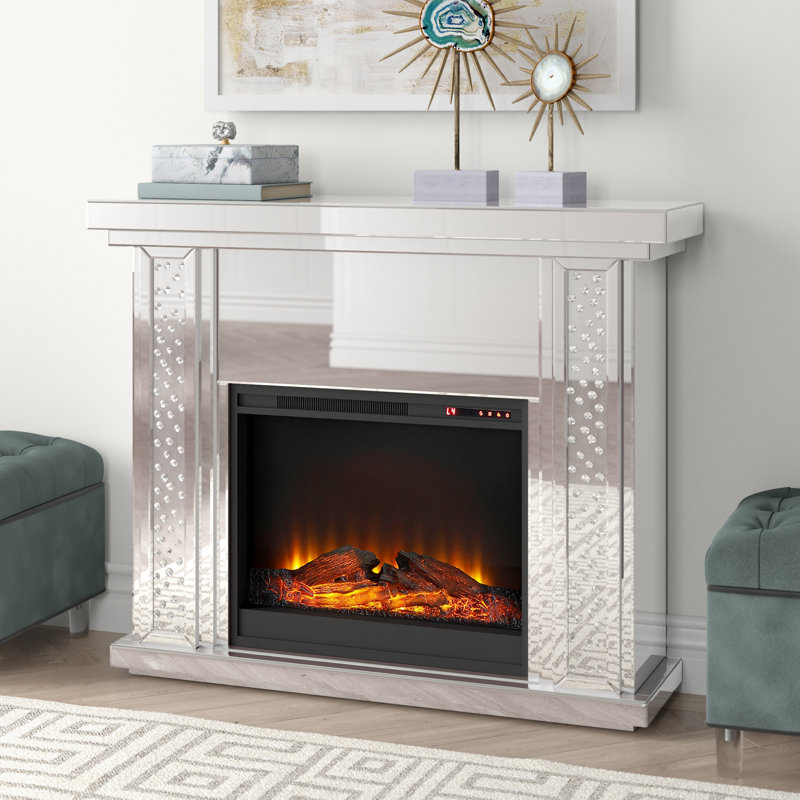 Harshad 47.5" W Freestanding Electric Fireplace