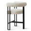 Tabouret de comptoir rembourré Snotra Boucle