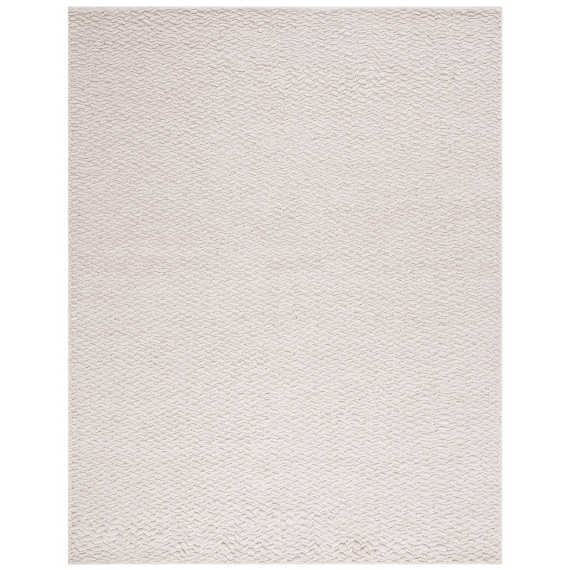 Tissé à la main Edens recyclé à la main P.E.T. Tapis beige, Rectangle 8 pi x 10 pi