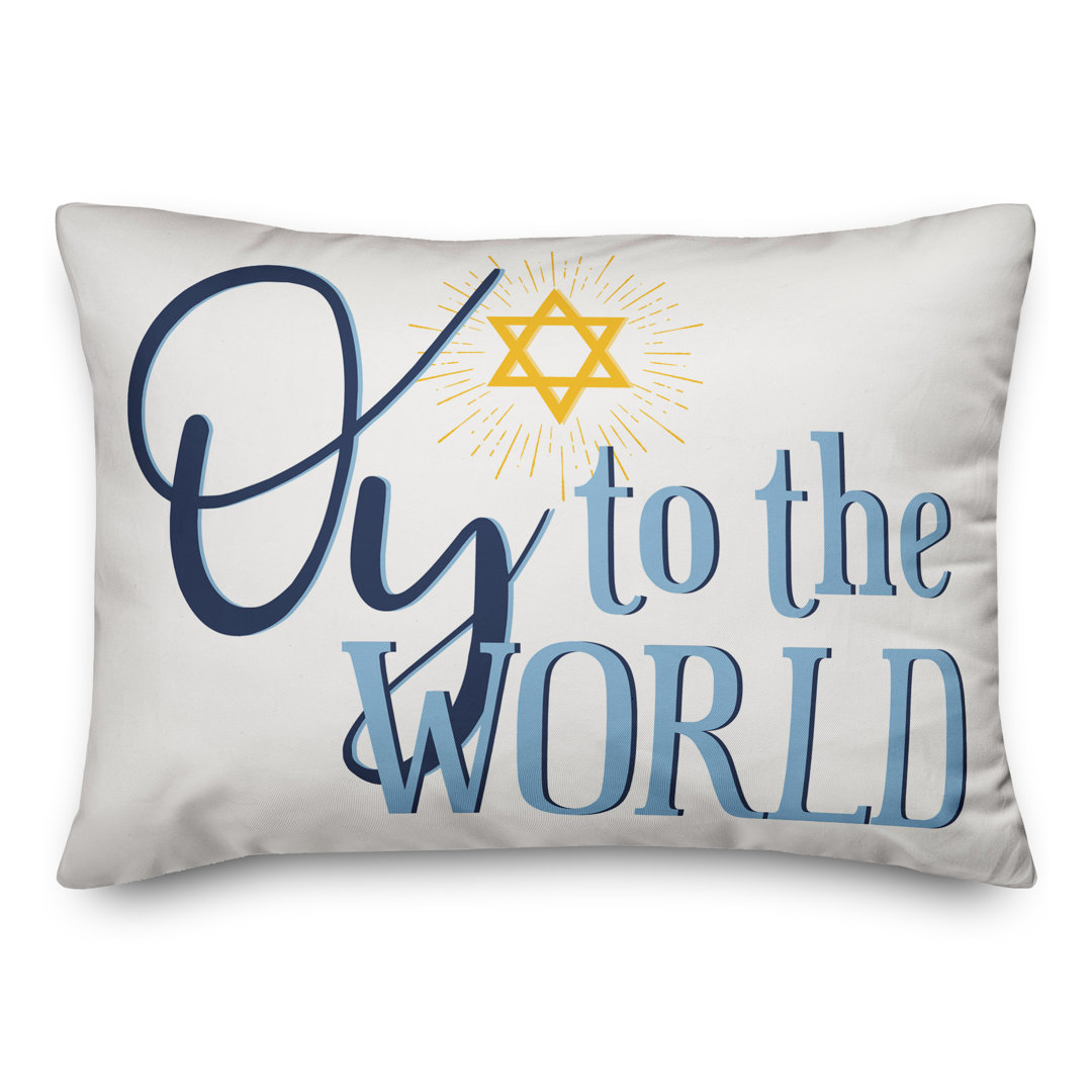 Oy to the World Lumbar Pillow Designs Direct Creative Group