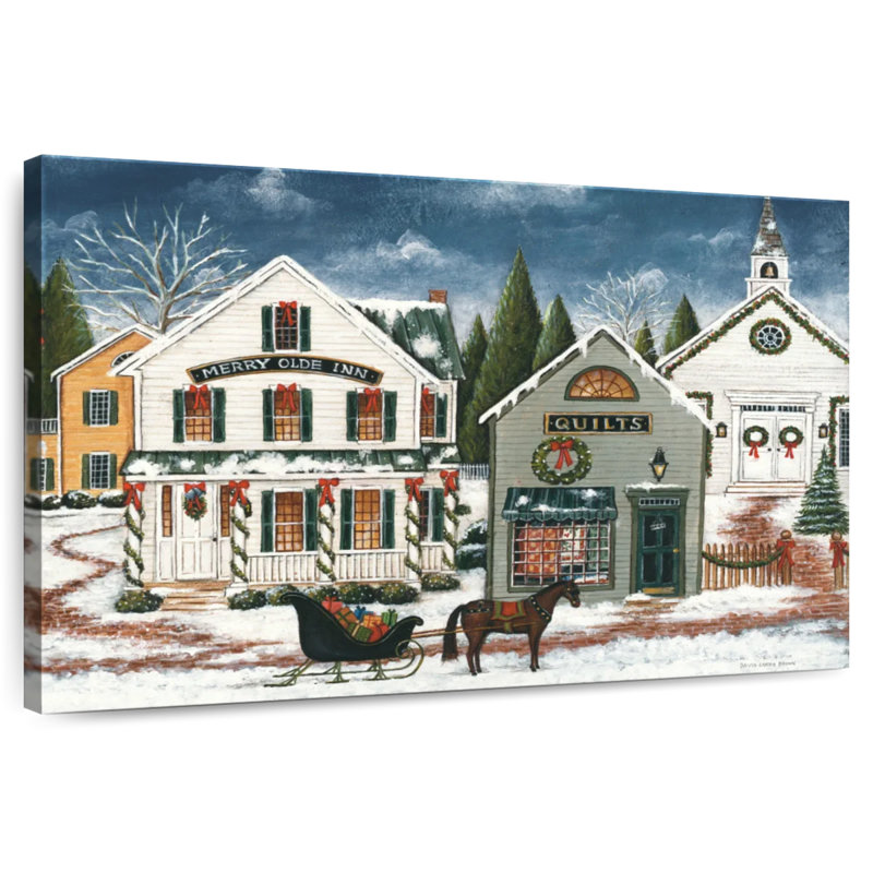 Lelend Christmas Village foncé, H 30 po x l 45 po