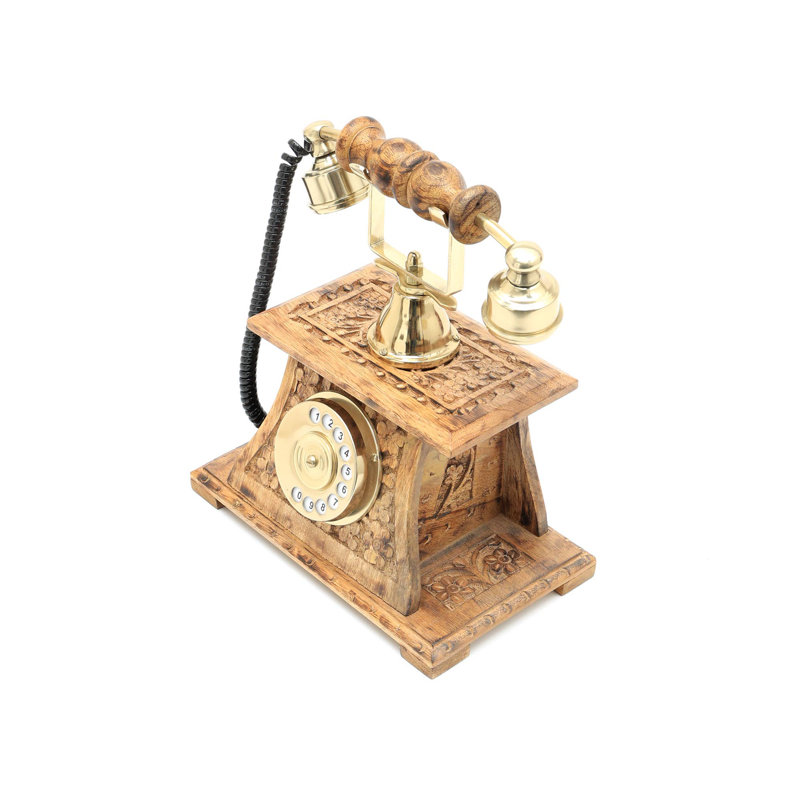 Téléphone décoratif décoratif | Objet de table | 9,5 po x 6 po x 9,7 po