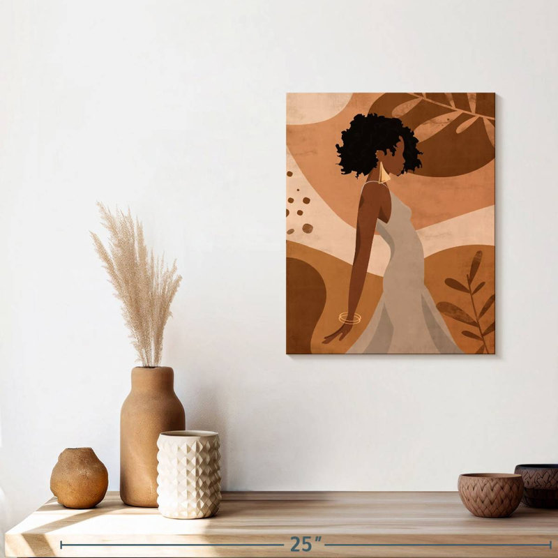 Boho Classy Woman II sur toile, H 15 po x l 12 po x P 1,25 po