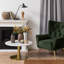 Corby Round Coffee Table with White Marble Top & Gold Base