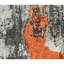 Handmade Silk and Wool Abstract Area Rug-67698108