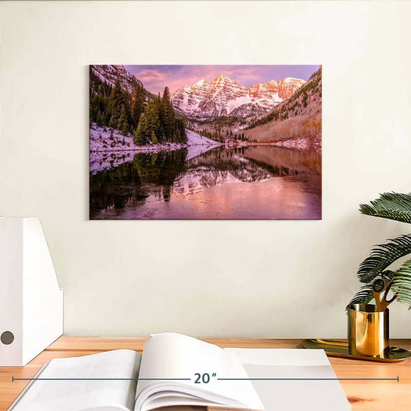 Alvord Maroon Bells Pink Sunrise, 8" H x 12" W
