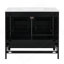 Meuble-lavabo noir 36 po avec lavabo en céramique, portes à fermeture en douceur, tablettes de rangement doubles et tiroir divisé - Armoire de salle de bain moderne avec beaucoup de rangement-867107984-867107999